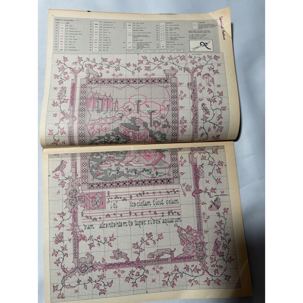 Lot of 7 Vintage Cross Stitch & Country Crafts Magazines 1987-1989 Patterns - Picture 9 of 14